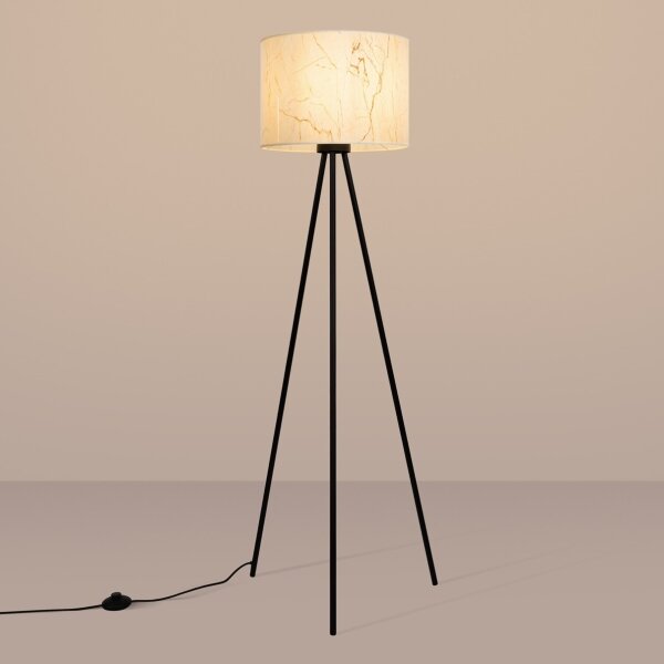 Sollux SL.1854 - Stojací lampa NEVIA 1xE27/15W/230V mramor/béžová
