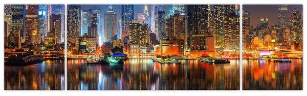 Obraz Manhattanu v noci (170x50 cm)