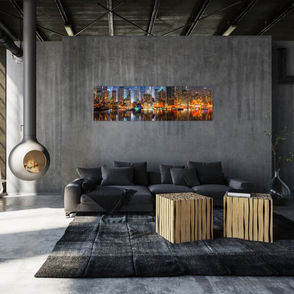 Obraz Manhattanu v noci (170x50 cm)