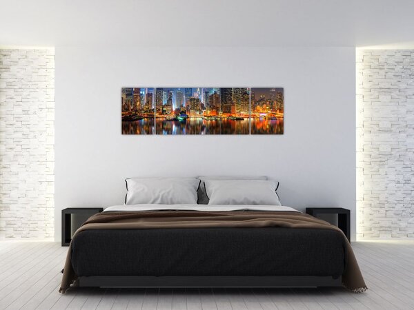 Obraz Manhattanu v noci (170x50 cm)