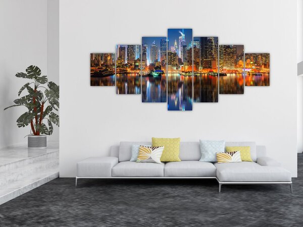 Obraz Manhattanu v noci (210x100 cm)