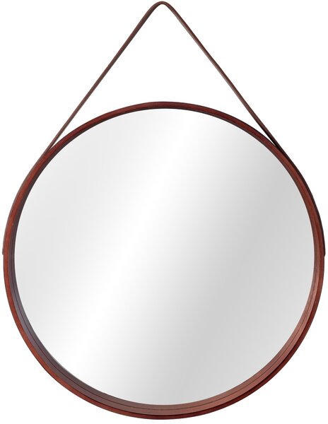 TUTUMI Kulaté zrcadlo LOFT- hnědé 50 cm