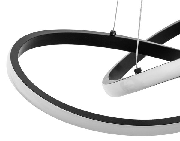 Toolight - LED závěsné svítidlo APP793-CP + dálkové ovládání, černá, OSW-04020