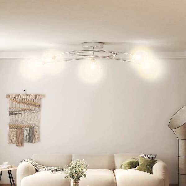Stropní svítidlo s drátěnými stínidly pro 5 LED G9