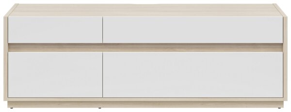 KOMODA POD TELEVIZI, bílá, barvy dubu, 173,5/58,2/42 cm Hom`in - Komody bílé