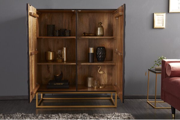 Massive home | Černá designová komoda 100 cm Scorpion mango