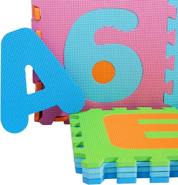Pěnová podložka pro děti PUZZLE, 86 dílů, vícebarevná Spielwerk