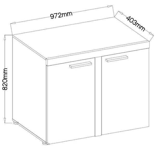 Obývací stěna Rumba + komoda 2F | 270 cm + 97,2 cm | bílá