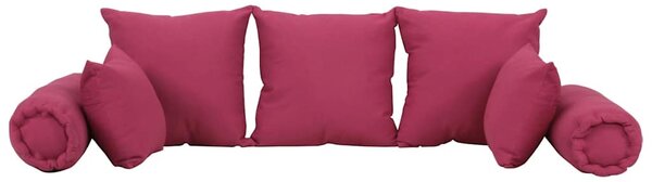 7 dílná sada polštářů růžová textil