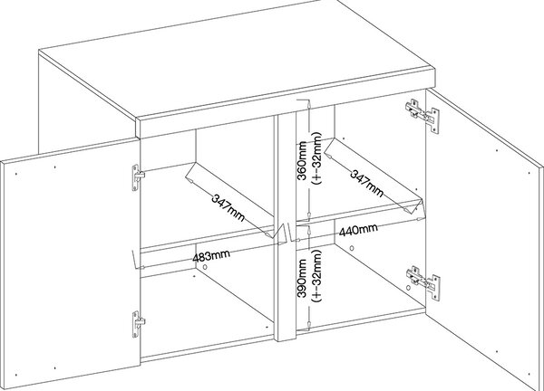 Obývací stěna Rumba + komoda 2F | 270 cm + 97,2 cm | bílá