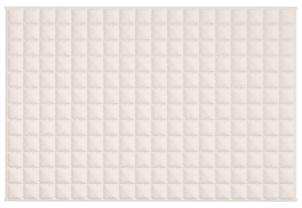 Zátěžová deka světle krémová 120 x 180 cm 5 kg textil
