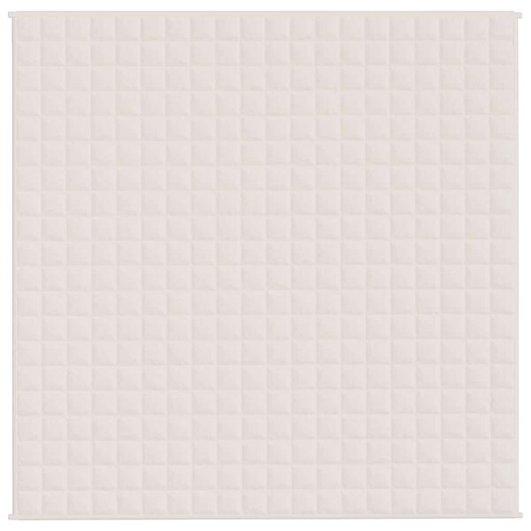 Zátěžová deka světle krémová 200 x 200 cm 9 kg textil