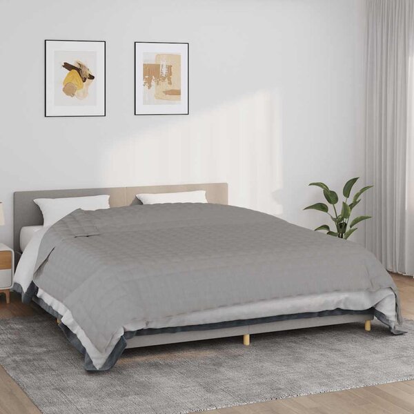 Zátěžová deka šedá 235 x 290 cm 11 kg textil