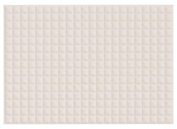 Zátěžová deka světle krémová 155 x 220 cm 7 kg textil