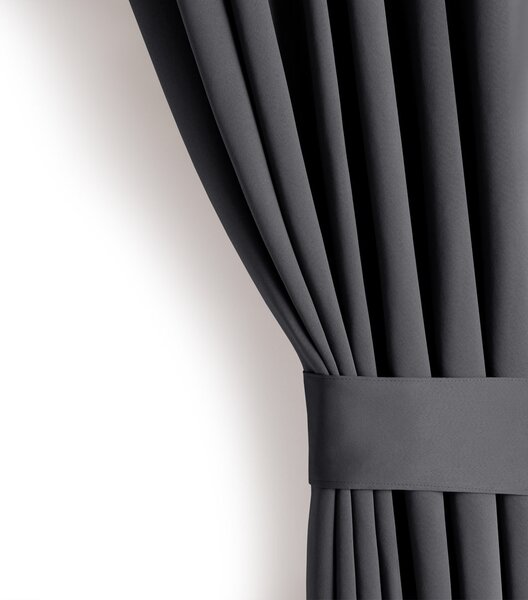 Závěs AmeliaHome Blackout s multifunkční páskou 140x245 cm ocelově šedý, velikost 140x245