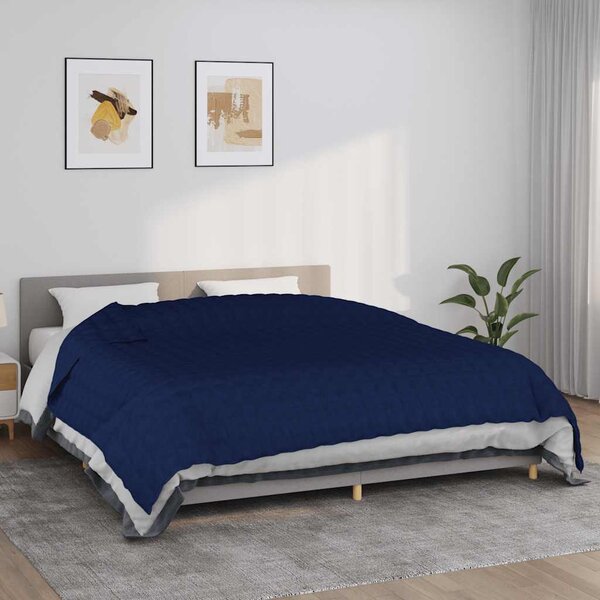 Zátěžová deka modrá 220 x 260 cm 11 kg textil