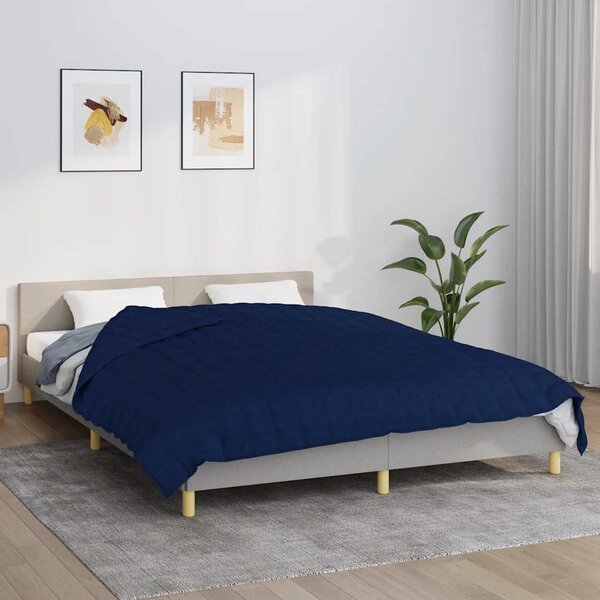 Zátěžová deka modrá 200 x 200 cm 9 kg textil