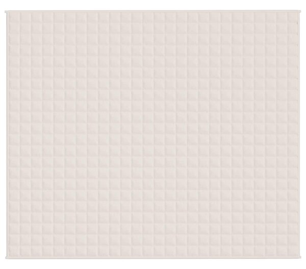 Zátěžová deka světle krémová 220 x 260 cm 11 kg textil