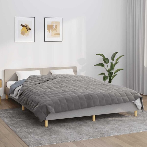 Zátěžová deka šedá 220 x 235 cm 11 kg textil