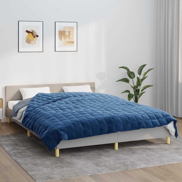 Zátěžová deka modrá 200 x 200 cm 13 kg textil