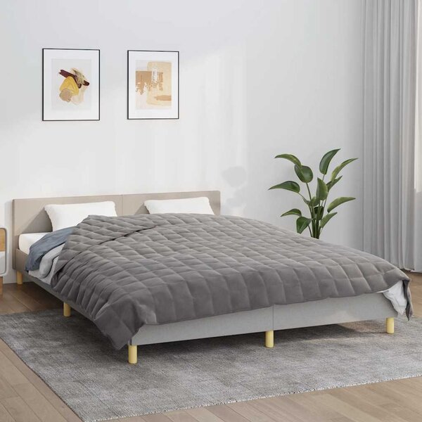 VidaXL Zátěžová deka 11 kg Textil [3154844] Barva: Šedá, Velikost: 155 x 220 cm