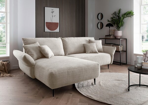ROHOVÁ SEDAČKA, textil, béžová P & B - Sedací soupravy, Online Only