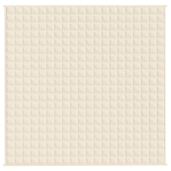 Zátěžová deka světle krémová 200 x 200 cm 13 kg textil