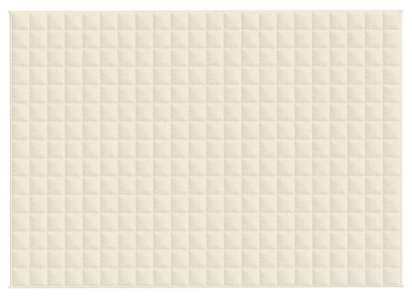Zátěžová deka světle krémová 155 x 220 cm 7 kg textil