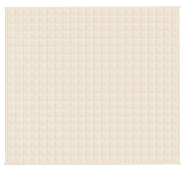 Zátěžová deka světle krémová 200 x 225 cm 9 kg textil