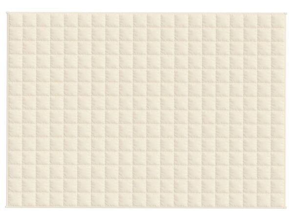 Zátěžová deka světle krémová 138 x 200 cm 10 kg textil