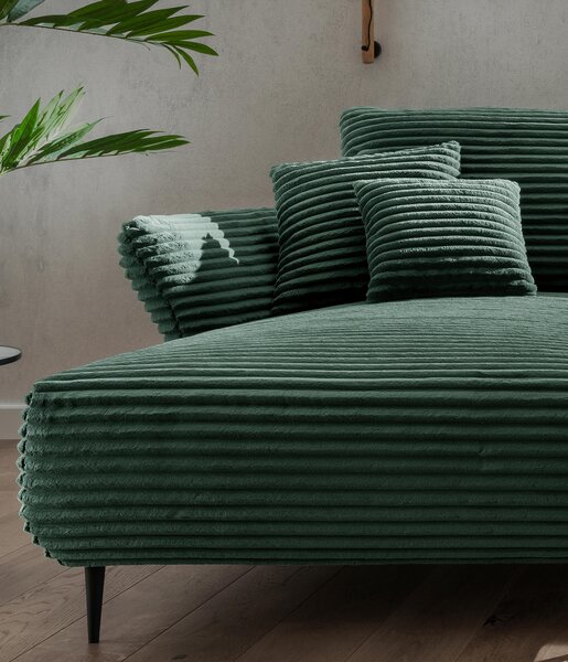 ROHOVÁ SEDAČKA, textil, tmavě zelená P & B - Sedací soupravy, Online Only