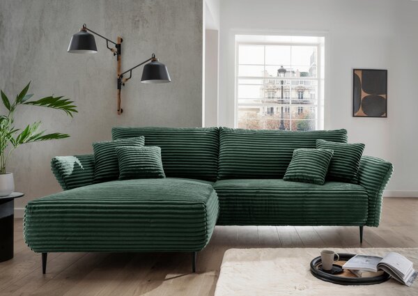ROHOVÁ SEDAČKA, textil, tmavě zelená P & B - Sedací soupravy, Online Only