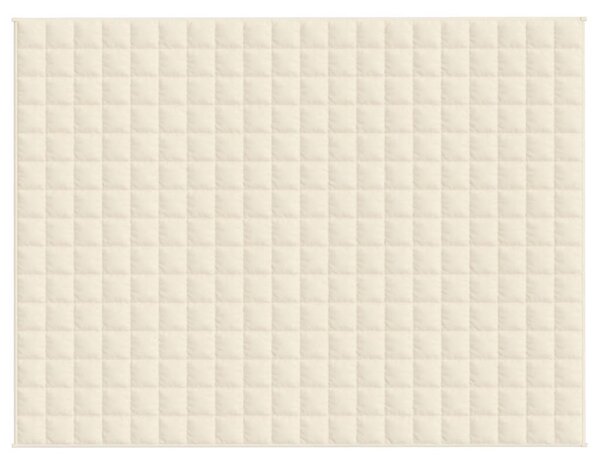 Zátěžová deka světle krémová 150 x 200 cm 11 kg textil