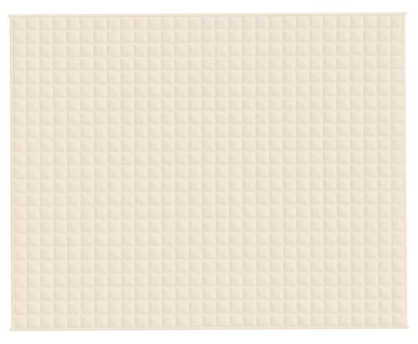 Zátěžová deka světle krémová 235 x 290 cm 11 kg textil