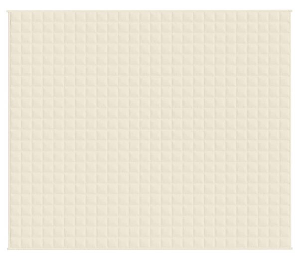 Zátěžová deka světle krémová 220 x 260 cm 15 kg textil