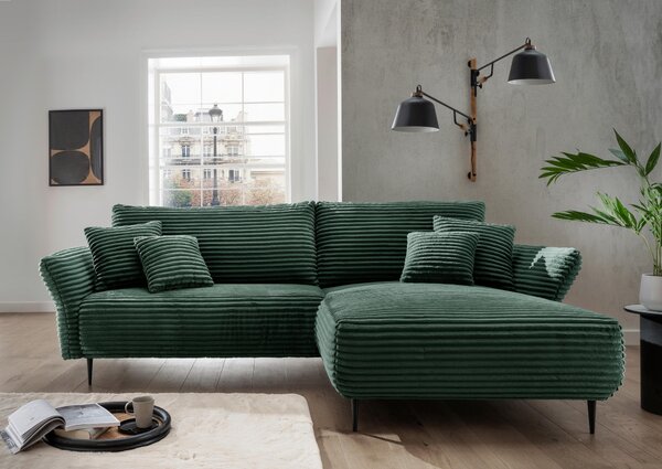 ROHOVÁ SEDAČKA, textil, tmavě zelená P & B - Sedací soupravy, Online Only