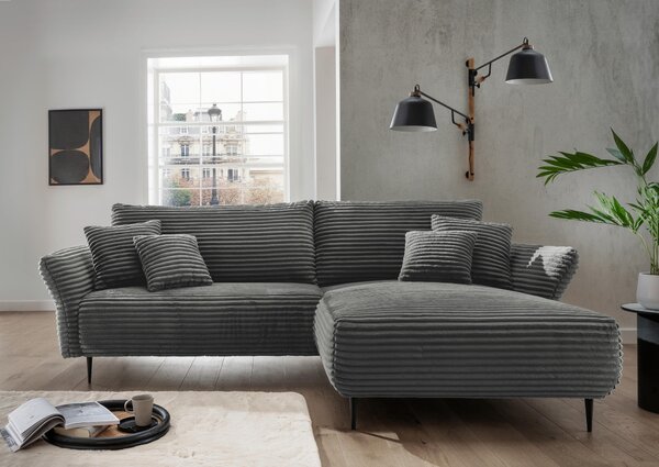 ROHOVÁ SEDAČKA, textil, antracitová P & B - Sedací soupravy, Online Only