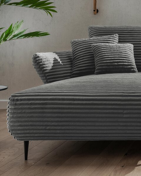ROHOVÁ SEDAČKA, textil, antracitová P & B - Sedací soupravy, Online Only