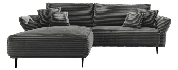 ROHOVÁ SEDAČKA, textil, antracitová P & B - Sedací soupravy, Online Only