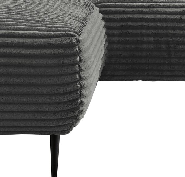 ROHOVÁ SEDAČKA, textil, antracitová P & B - Sedací soupravy, Online Only
