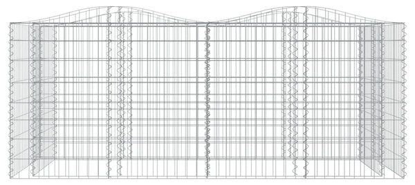 Klenutý gabion vyvýšený záhon 200x100x100 cm pozinkované železo
