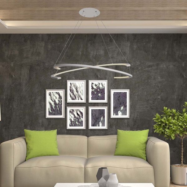 LED Solution Bílé závěsné LED svítidlo designové 84cm 48W stmívatelné Barva světla: Denní bílá 14987