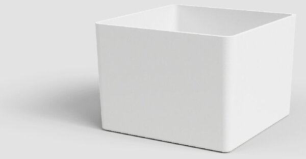 Květináč OSLO, čtvercový, 11 cm, plast, bílá