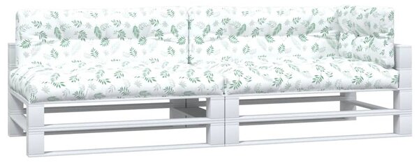 Podušky na palety 5 ks vzor listů textil