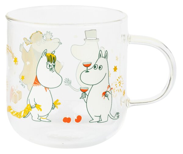 Sada skleněných hrnků Moomin Gift of Love 0,3l, 2 ks