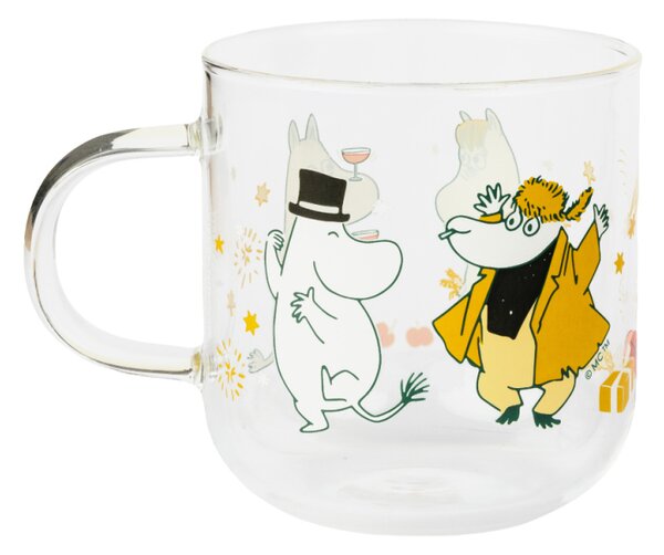 Sada skleněných hrnků Moomin Gift of Love 0,3l, 2 ks