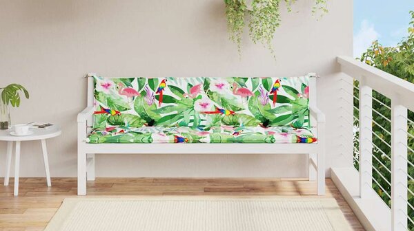 Podušky na zahradní lavici 2 ks vícebarevné 200x50x7 cm textil