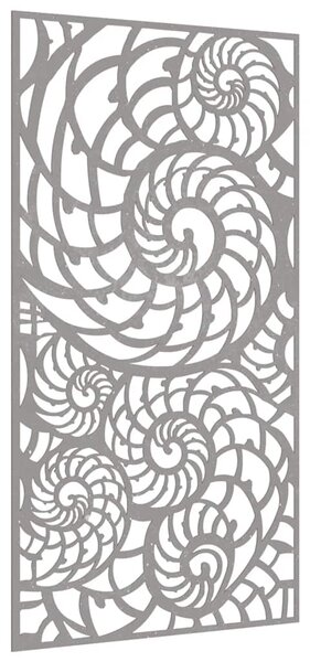 Zahradní nástěnná dekorace 105 x 55 cm cortenová ocel Ulita