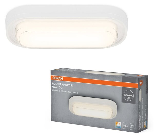 Stropní svítidlo Bulkhead Style, bílá, laditelná bílá, 24,00 W