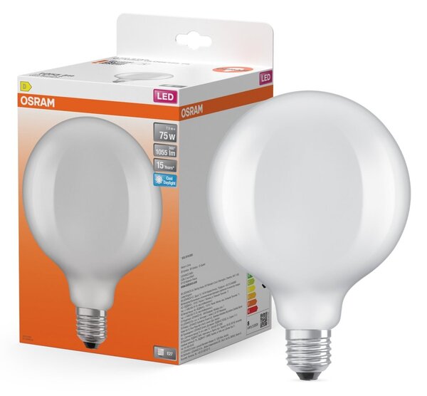 Matná LED žárovka E27 STAR 7,5 W, studená bílá, denní světlo